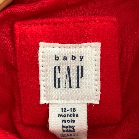 Baby Gap toddler red pea / trench coat - Picture 5 of 5